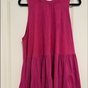 Free People Magenta Babydoll Too, Size Snall